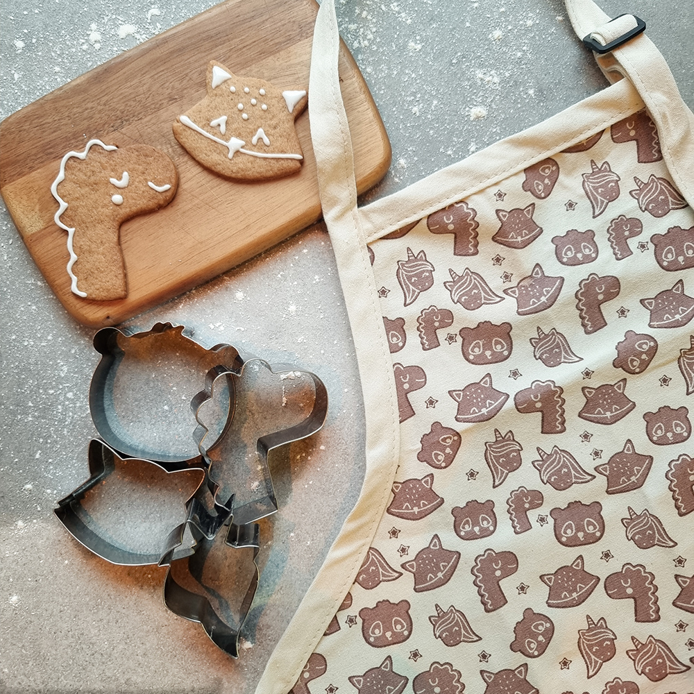 Einfaches rezept für lebkuchen-plätzchen und ausstechformen von kleberli 2 Weihnachts-schürze für kinder