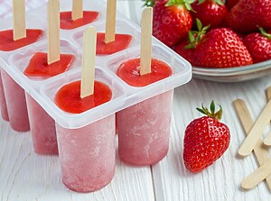 Selbstgemachtes Erdbeereis