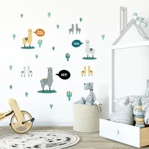 Lama Wandsticker im Kinderzimmer