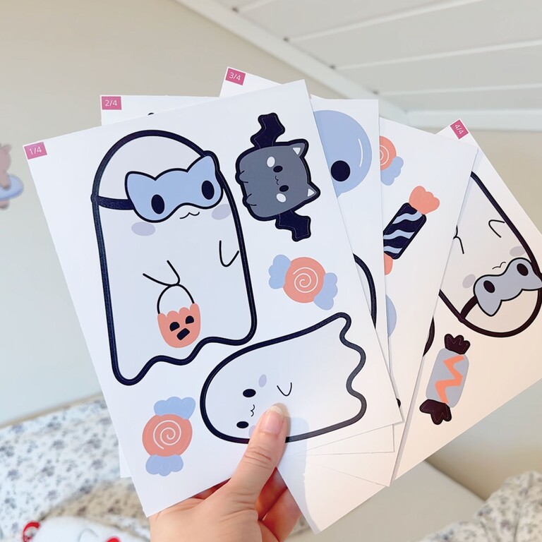 Gespenster Wandsticker Sammlung