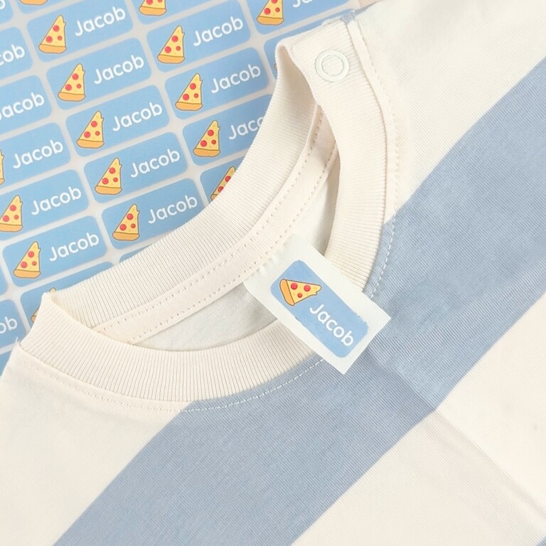 50 Namensaufkleber für Kinder