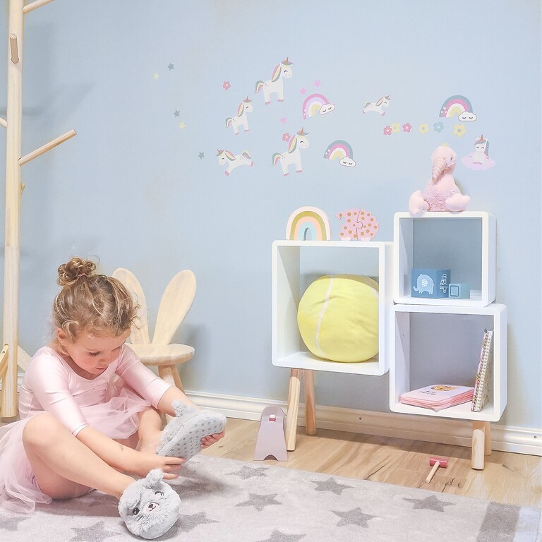 Einhorn Wandsticker im Mädchenzimmer