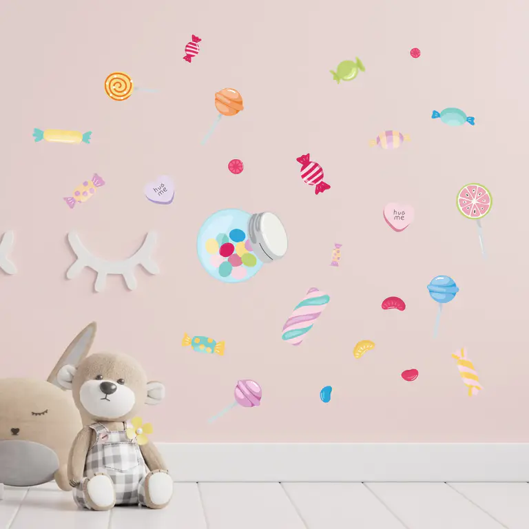 Süßigkeiten Wandsticker im Kinderzimmer