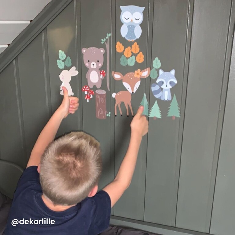 Waldtiere Wandsticker Kundenfoto im Kinderzimmer