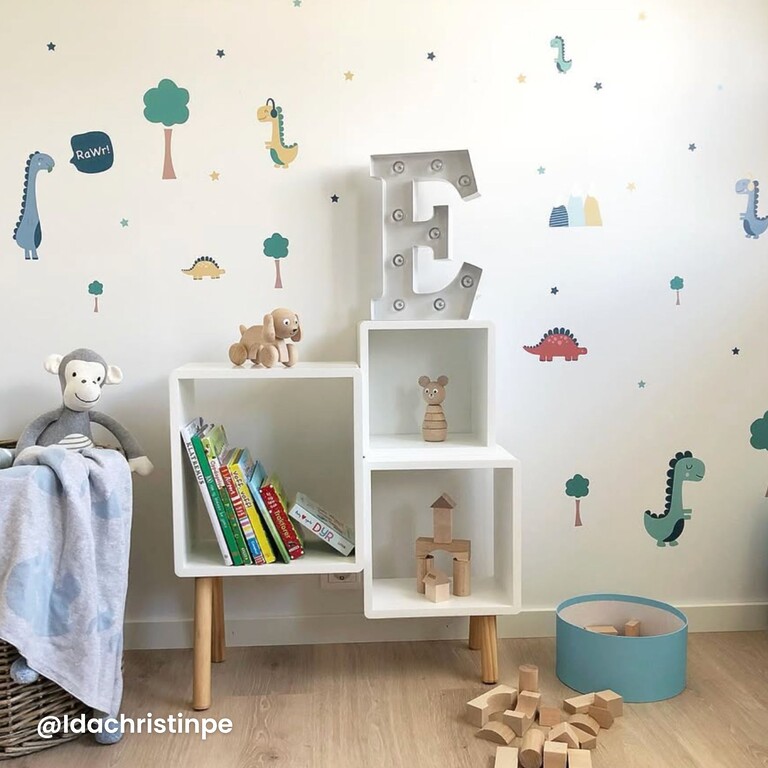 Dinosaurier Wandsticker Kundenfoto an der Wand
