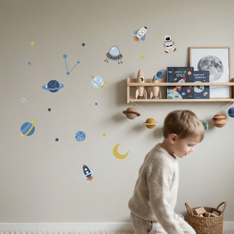 Astronaut Wandsticker Weltraum Jungenzimmer