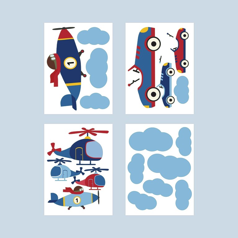 Retro Fahrzeuge Wandsticker Sammlung alle Motive