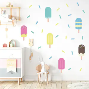 Eis am Stiel Wandsticker im Kinderzimmer
