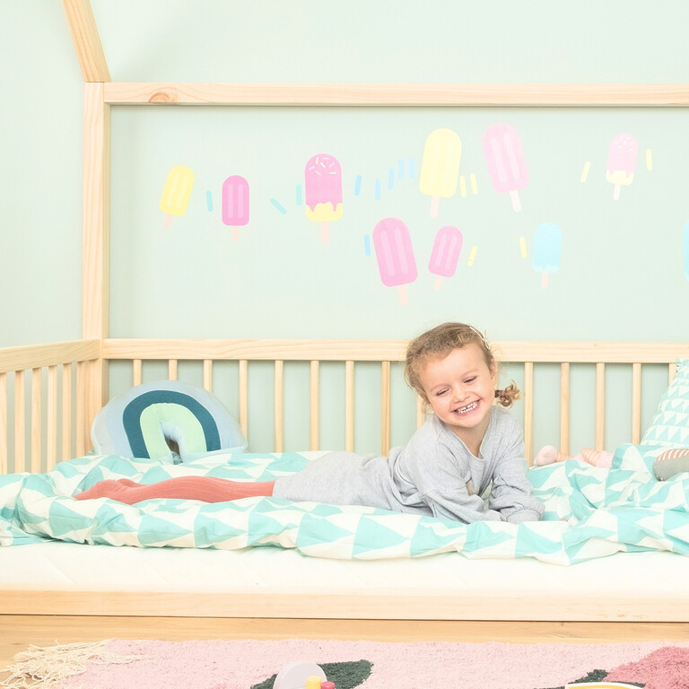 Eis am Stiel Wandsticker im Mädchenzimmer