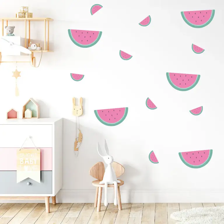 Wassermelone Wandsticker im Kinderzimmer