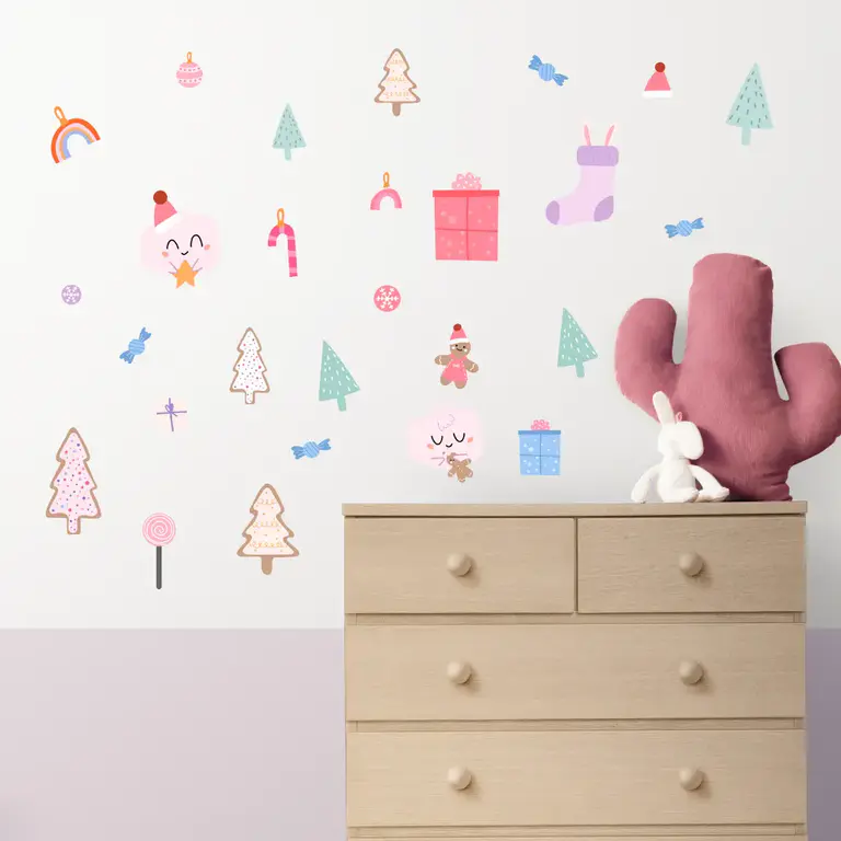 Holly Jolly Wandsticker im Kinderzimmer