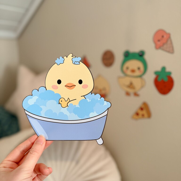 Ducky Entchen in der Badewanne Wandsticker