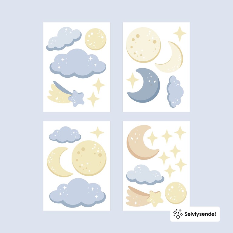 Sammlung der leuchtenden Nachthimmel Wandsticker