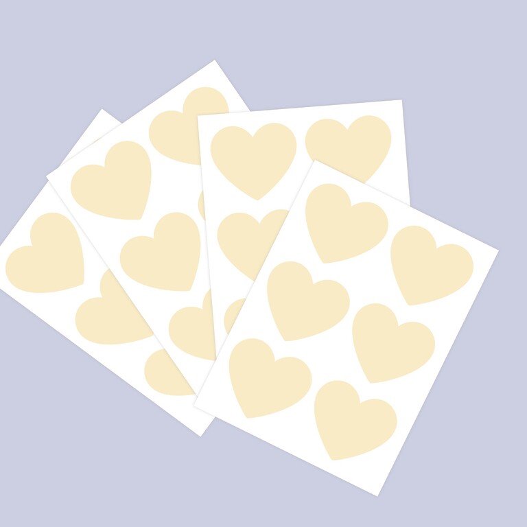 Leuchtende Herzen Wandsticker Fächeransicht